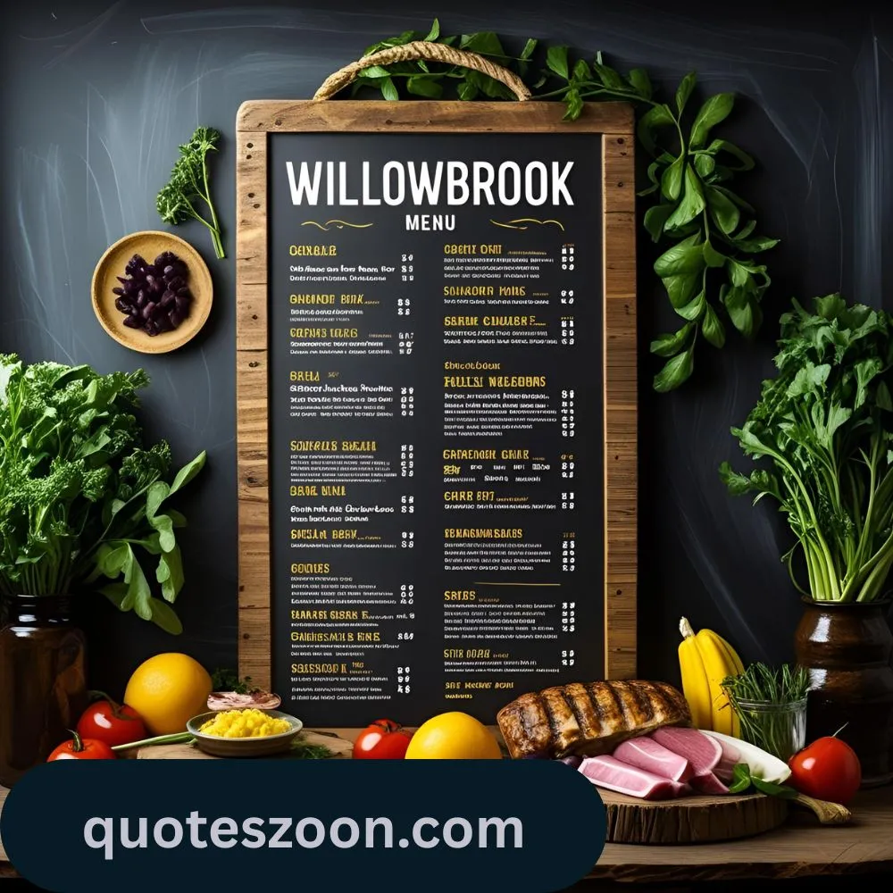 Quotes Willowbrook Menu PDF