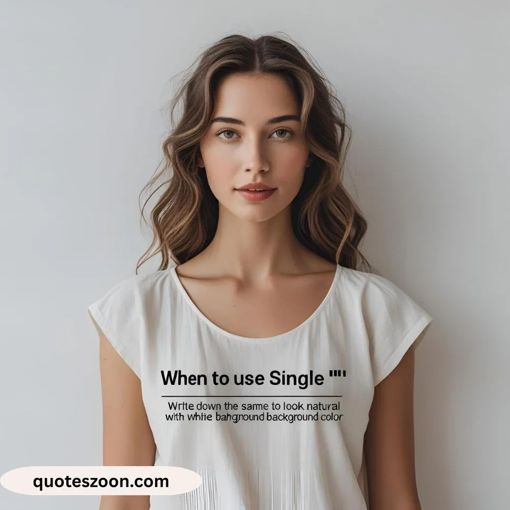 When to Use Single Quotes